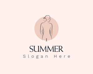 Nude Woman Spa logo design