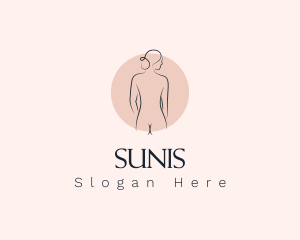 Nude Woman Spa logo design