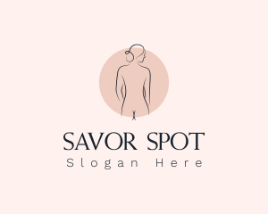 Nude Woman Spa logo design