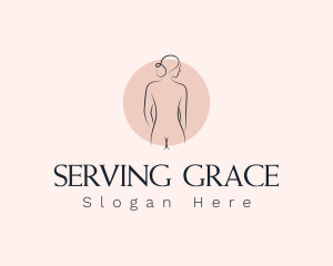 Nude Woman Spa logo design