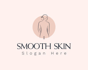 Waxing - Nude Woman Spa logo design