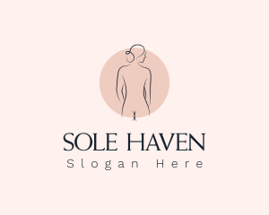 Nude Woman Spa logo design