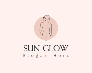 Tanning - Nude Woman Spa logo design