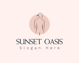 Nude Woman Spa logo design