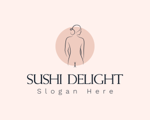 Nude Woman Spa logo design