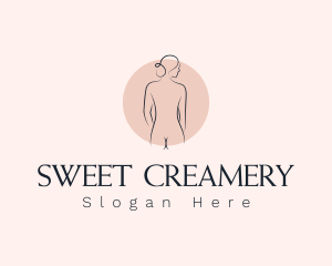 Nude Woman Spa logo design