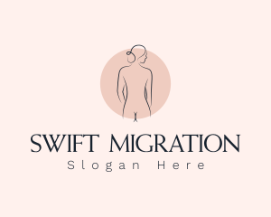 Nude Woman Spa logo design