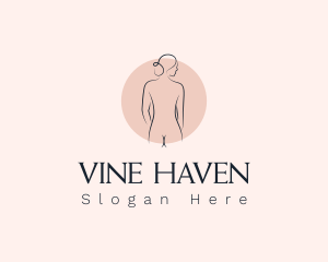 Nude Woman Spa logo design