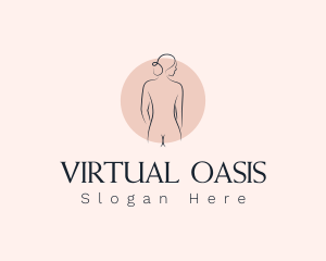 Nude Woman Spa logo design