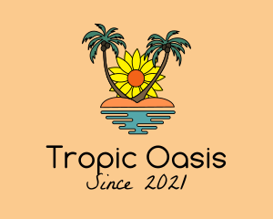 Tropic - Sunflower Beach Island logo design