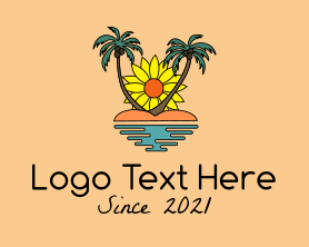 Oasis - Sunflower Beach Island logo design