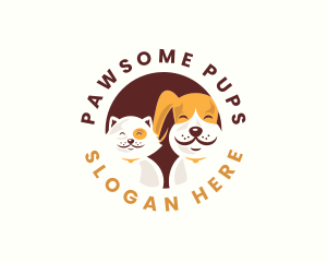 Dog Cat Grooming logo design