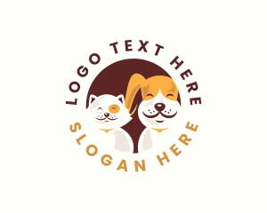 Feline - Dog Cat Grooming logo design