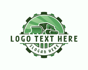 Construction - Backhoe Machinery Excavation logo design