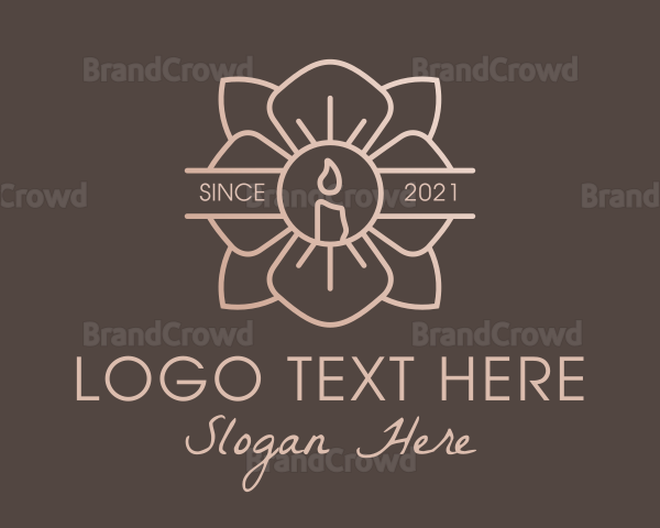 Flower Candle Light Logo