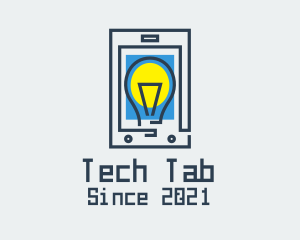 Tablet - Lightbulb Mobile Tablet logo design