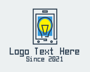Mobile - Lightbulb Mobile Tablet logo design