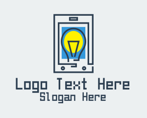 Lightbulb Mobile Tablet  Logo