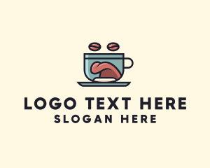 Caffeine - Coffee Tongue Cup logo design