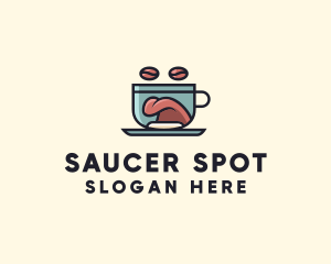 Saucer - Coffee Tongue Cup logo design