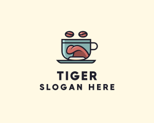 Latter - Coffee Tongue Cup logo design