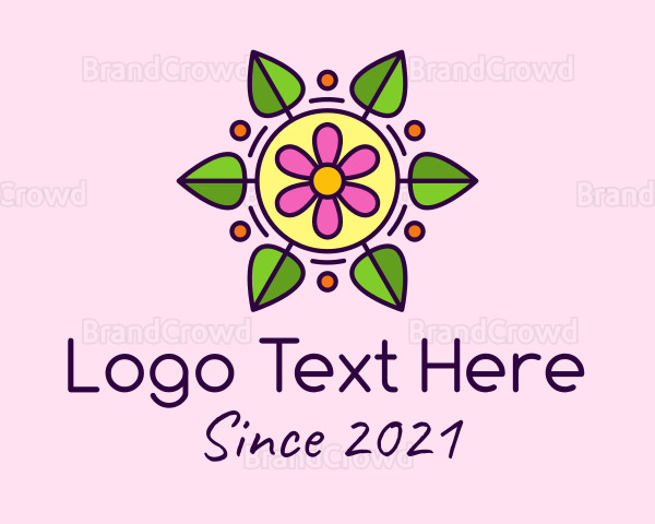 Leaf Flower Lantern Logo