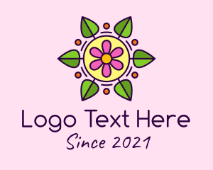 Floral Arrangement - Leaf Flower Lantern logo design