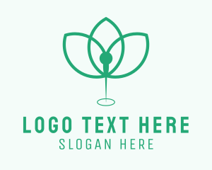 Treatment - Natural Plant Wellness Needle logo design