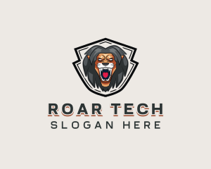 Roar - Fierce Angry Lion logo design