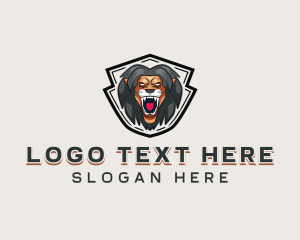 Roar - Fierce Angry Lion logo design
