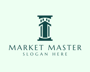 Trader - Stock Trader Pillar logo design