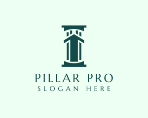 Stock Trader Pillar  logo design