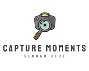 Photo - Camera Magnifying Glass logo design