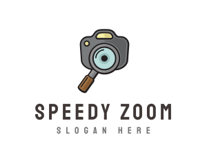 Zoom - Camera Magnifying Glass logo design