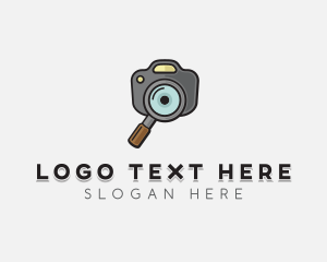 Zoom - Camera Magnifying Glass logo design