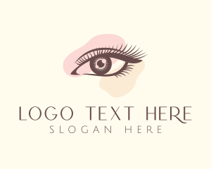 Contact Lens - Pretty Eyelashes Makeup logo design