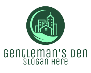 Eco Green City  Buildings logo design