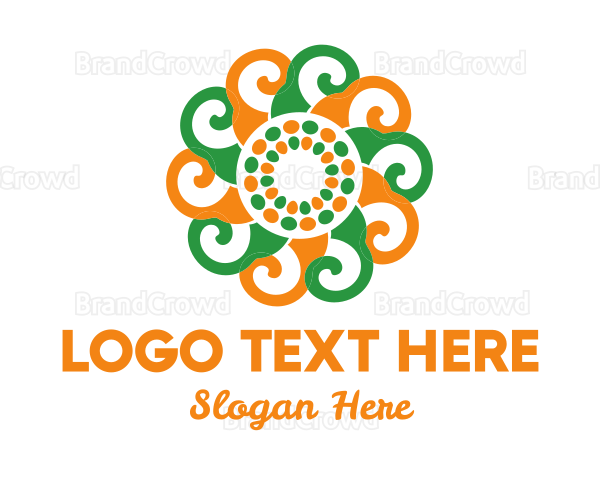 Spiral Flower Pattern Logo