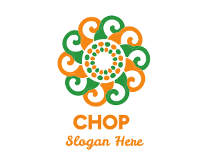 Spiral Flower Pattern Logo
