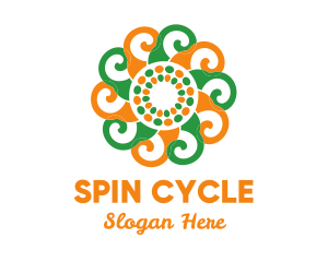 Rotation - Spiral Flower Pattern logo design