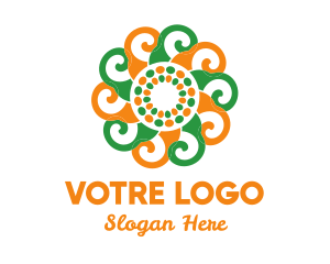 Breath - Spiral Flower Pattern logo design