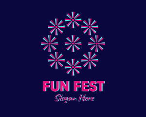Fest - Event Fireworks Celebration logo design