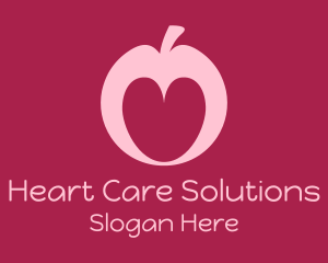 Pink Apple Love logo design