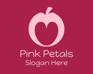 Pink Apple Love logo design