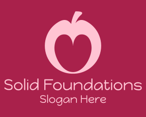 Juice Stall - Pink Apple Love logo design
