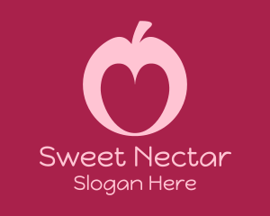 Pink Apple Love logo design