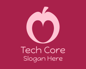 Pink Apple Love logo design