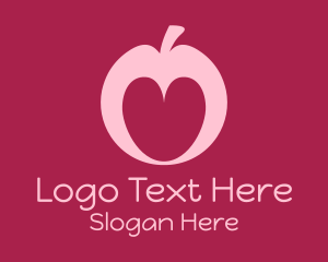 Pink Apple Love Logo