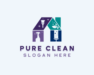 Cleaning Sanitation Housekeeper logo design