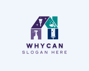 Home - Cleaning Sanitation Housekeeper logo design